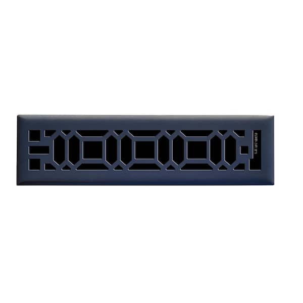 Oriental 2 in. x 12 in. Steel Floor Register, Matte Black
