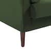 Uixe Mid-Century Modern Green Corduroy Fabric Upholstery Arm Chair with Wood Legs (Set of 2) SF0005-GN-2