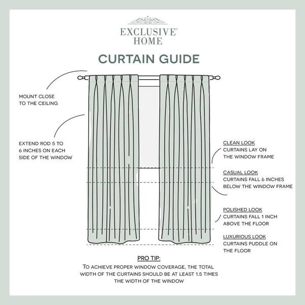 Exclusive Home Curtains Sateen Vanilla Solid Woven Room Darkening Double Pinch Pleat Hidden Tab Curtain 30 In W X 63 In L Set Of 2 Eh26 01 2 63p