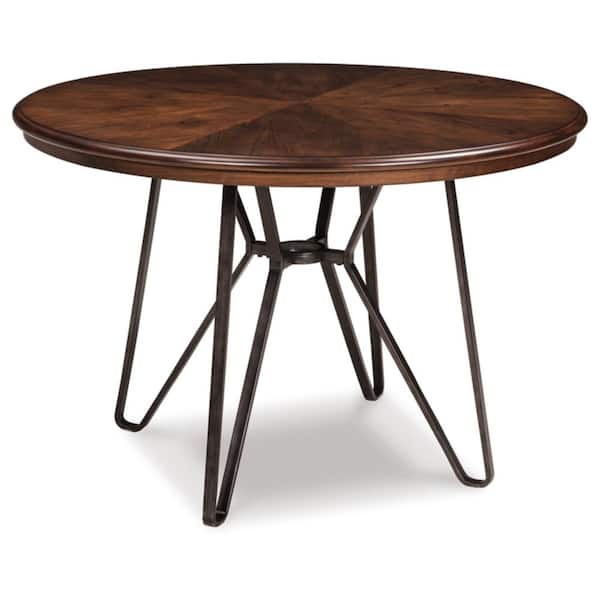 Signature DESIGN BY ASHLEY Centiar Casual Brown Wood 45.38 in. 4-Legs Dining Table Seats 4