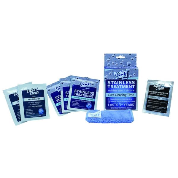 EnduroShield Stainless Steel Treatment Kit with 3-Coating and 3-Cleaning Wipes for Fridges and Appliances
