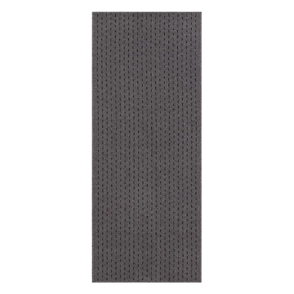 Pin Dot Dark Gray/Black 2 ft. x 5 ft. Runner Rug