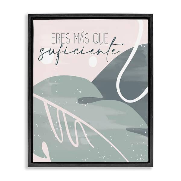 Stupell Industries You Are Enough by Kim Allen Black Floater Frame Typography Graphic Art Print 31 in. x 25 in.