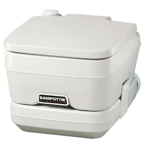 2.5 Gal. SaniPottie Portable Toilet with Mounting Brackets and 1.5 in. MSD Fittings in White