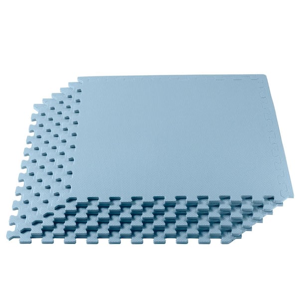 We Sell Mats Sky Blue 24 in. W x 24 in. L x 1/2 in. Thick Multipurpose EVA Foam Exercise/Gym Tiles (25 Tiles/Pack) (100 sq. ft.)