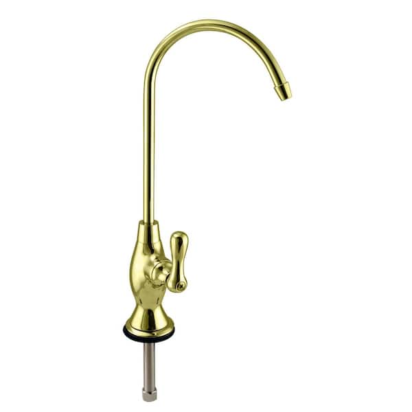 Westbrass 10 in. Classic Single-Handle Cold Water Dispenser Faucet, Polished Brass
