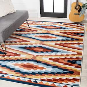 Konya Diamond Kilim Geometric Yellow/Red/Blue 3 ft. x 5 ft. Area Rug