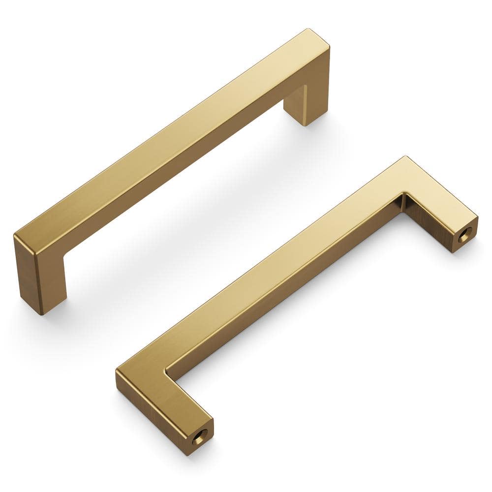 Champagne Bronze Modern Kitchen Cabinet Pulls, 3-3/4"
