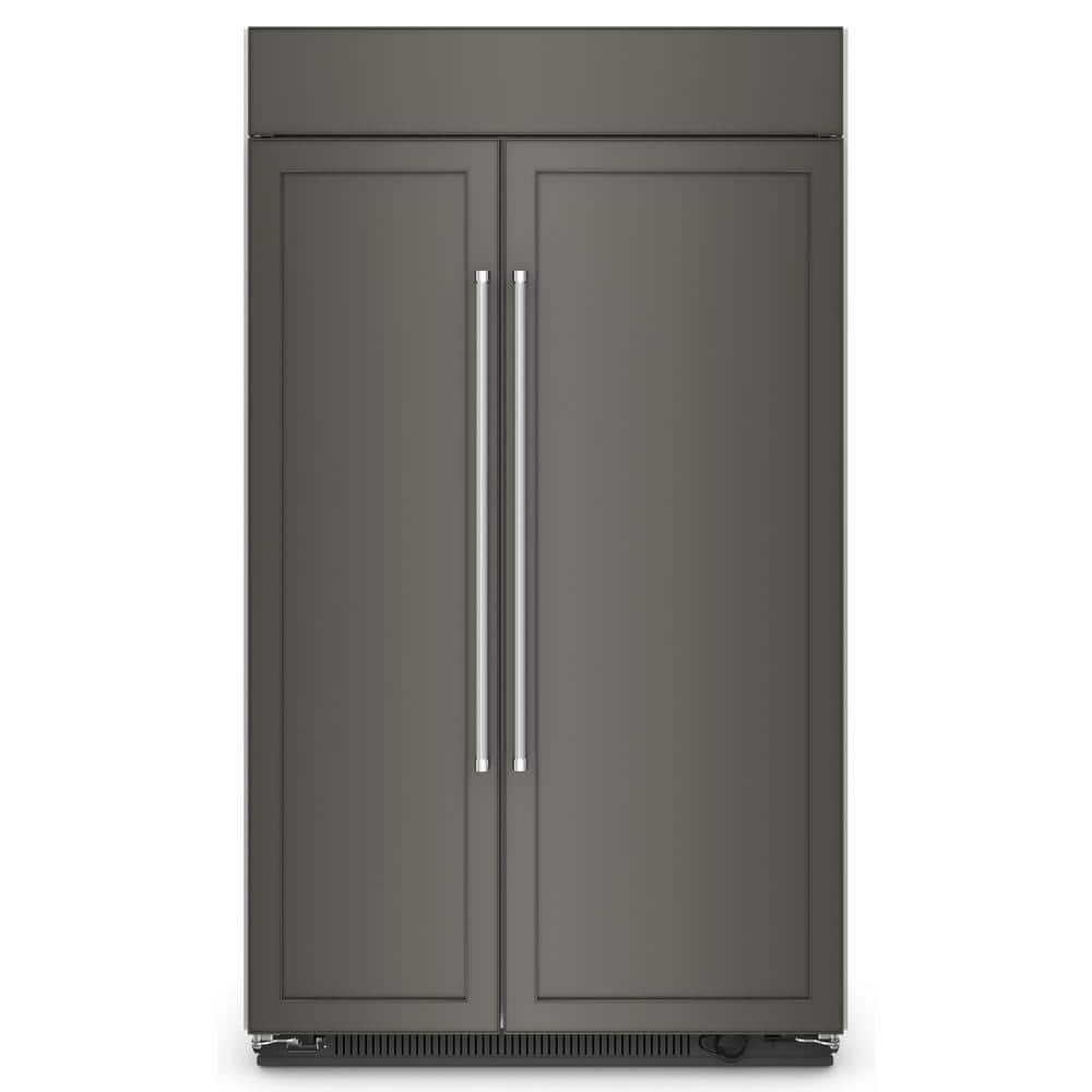 48 in. 30 cu. ft. Countertop Depth Side-by-Side Refrigerator in Panel Ready with Under-Shelf Prep Zone