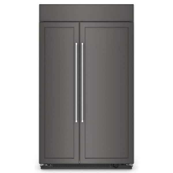 KitchenAid 48 in. 30 cu. ft. Countertop Depth Side-by-Side Refrigerator in Panel Ready with Under-Shelf Prep Zone