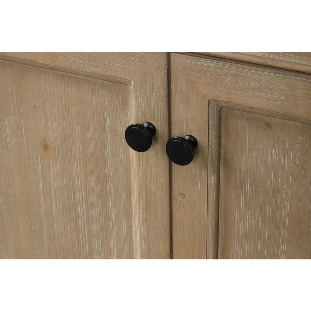 Kelly 60" Weathered Fir Bathroom Vanity with White Stone Countertop