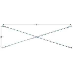 2 in. x 89.38 in. x 1 in. (Assembled) Galvanized Steel Cross Brace Stabilizer for Scaffolding Frames