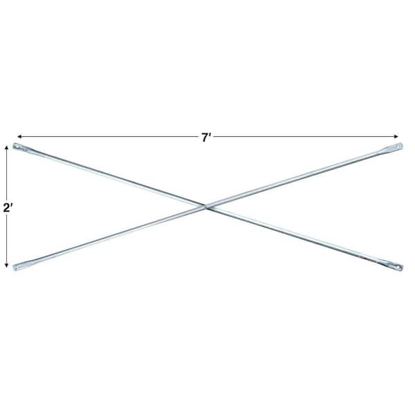 2 in. x 89.38 in. x 1 in. (Assembled) Galvanized Steel Cross Brace Stabilizer for Scaffolding Frames