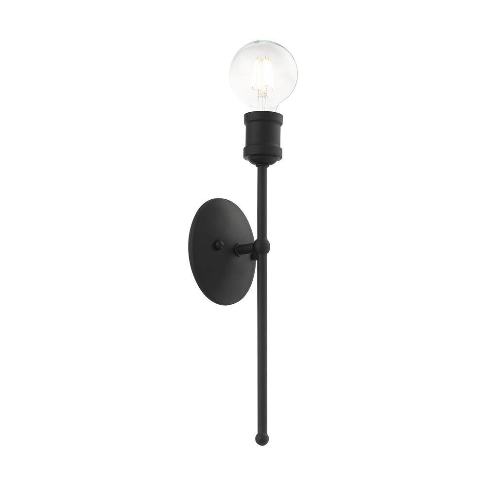 Lansdale Contemporary Black Steel Dimmable Wall Sconce