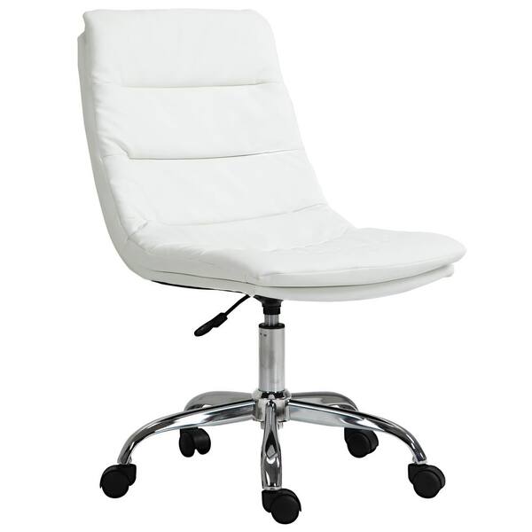 Vinsetto White PU Office Chair with PU Leather