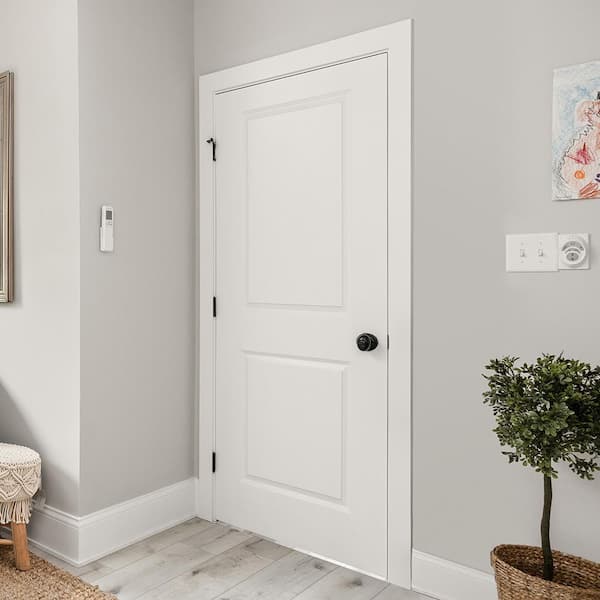 Steves & Sons 24 in. x 80 in. 2-Panel Square Top White Primed