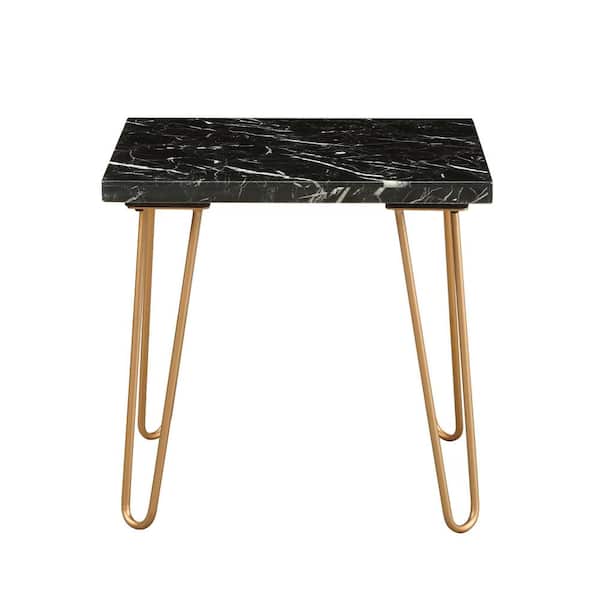 Acme Furniture Telestis Marble and Gold End Table