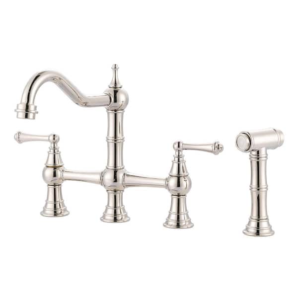 Polished Nickel Bridge Kitchen Faucets 23115a1sn 64 600 