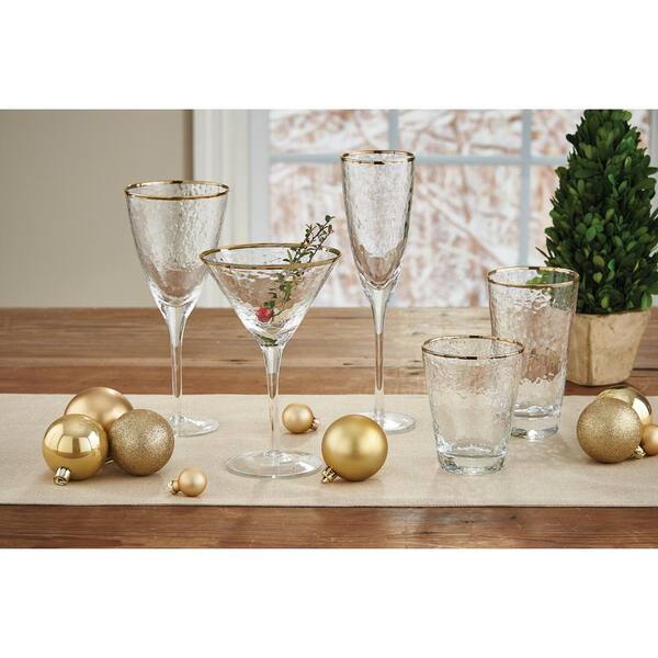 Clear/Gold Cathy's Concepts Cathys Concepts 1381G-4-C Personalized Gold Rim Martini Glass Set Set of 4 Clear/Gold Cathy's Concepts Cathys Concepts 1381G-4-C Personalized Gold Rim Martini Glass Set Set of 4