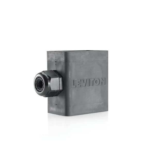 Leviton 1-Gang Extra Deep Pendant Style Cable Dia 0.590 in. - 1.000 in. Portable Outlet Box, Black