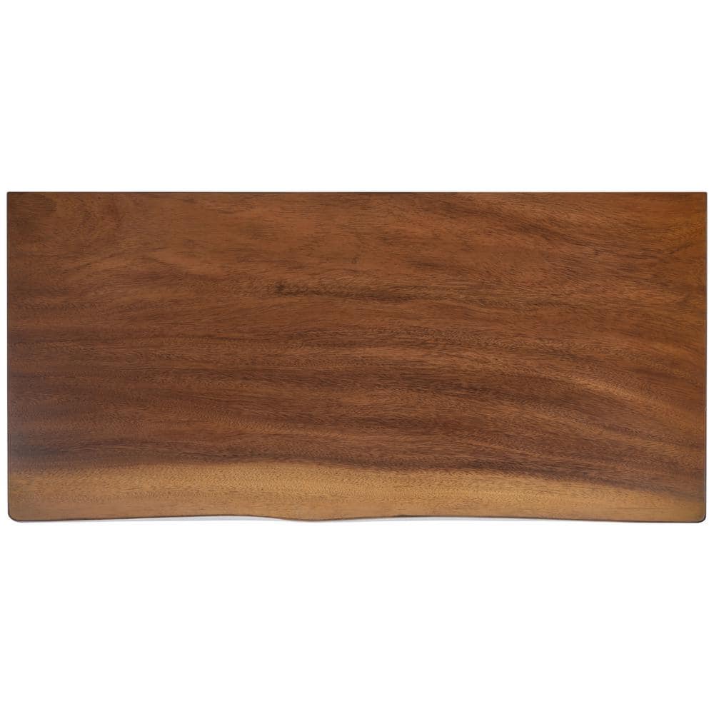Bernhart 46" Walnut and Black Sawhorse Writing Desk