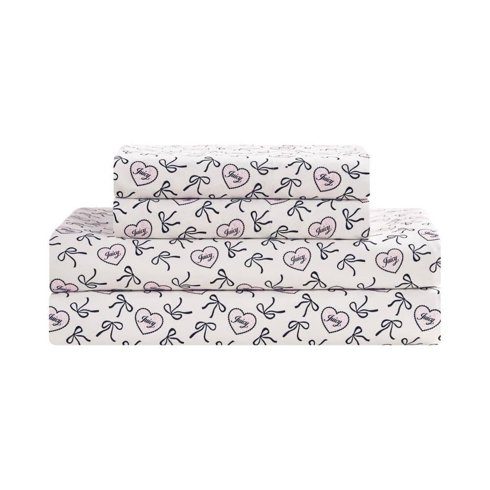 Dolly Bows 4-Piece Soft Off-White Novelty Microfiber Queen Deep Pocket Sheet Set price history on PriceWatchPro