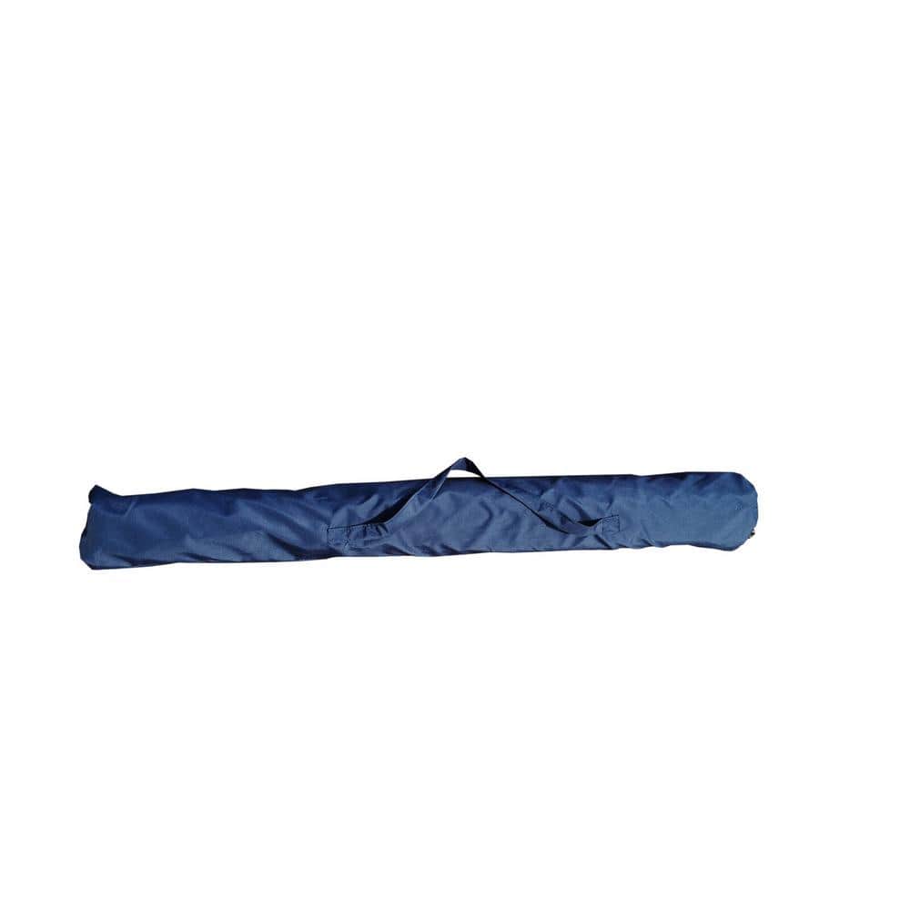 8.8 ft Navy Blue Aluminum Patio Umbrella with Resin Base