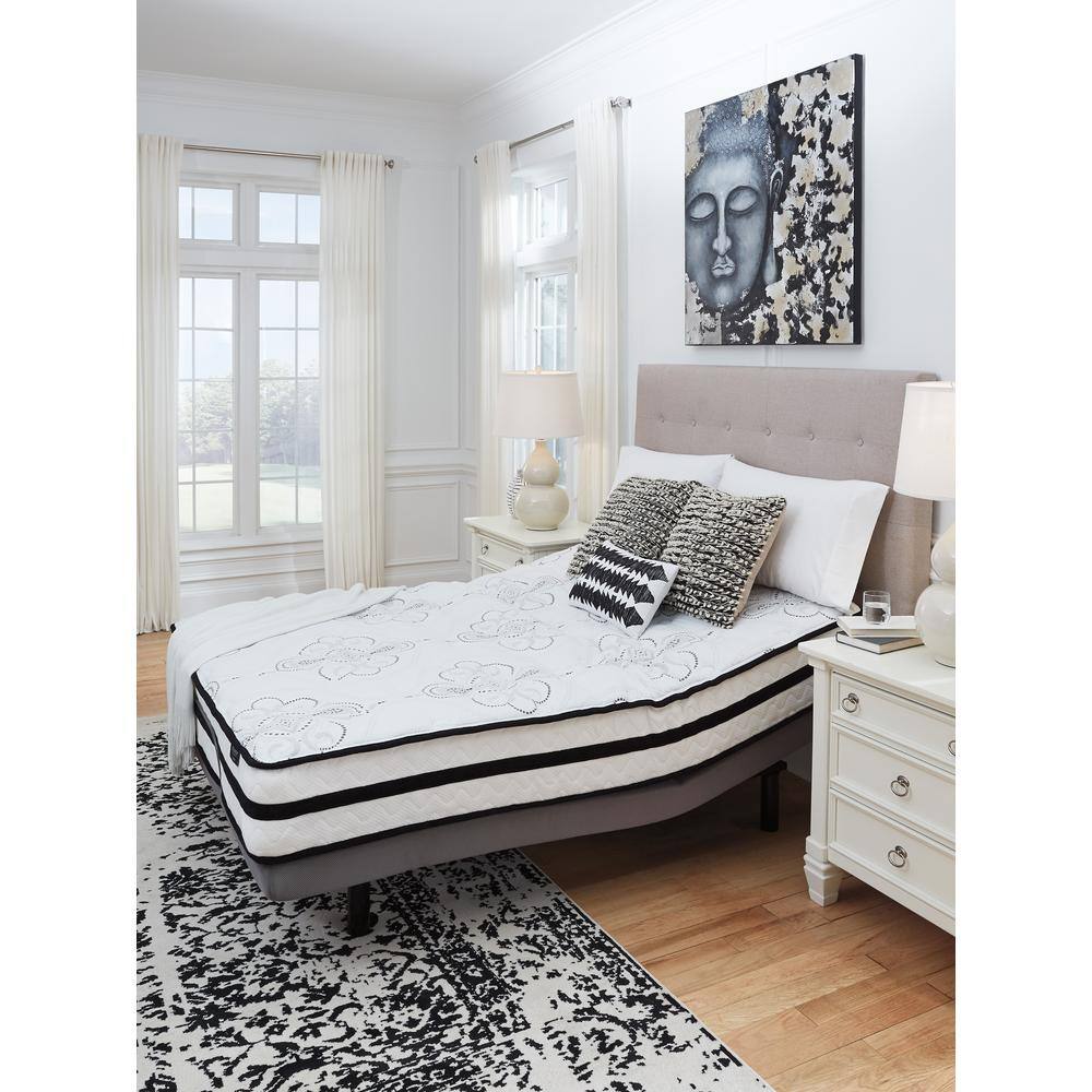 Modern Twin-Size Innerspring Gel Memory Foam Mattress in White