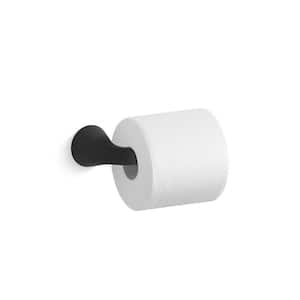 Cursiva Toilet Paper Holder in Matte Black