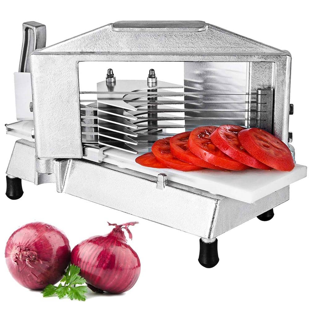  Commercial Tomato Slicer 3/16 Heavy Duty Tomato Cutter with  Built-in Polyethylene Slide Board for Restaurant or Home Use: Home & Kitchen