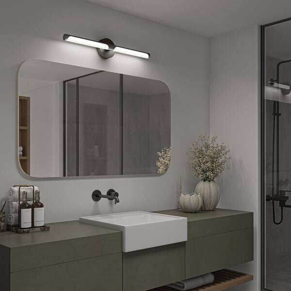 Artika Ilona 27.2 in. 5CCT Matte Black Modern LED Vanity Light