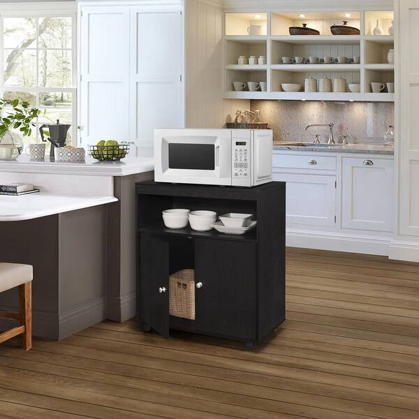 Sauder - Microwave/Kitchen Cart - Modern Grey