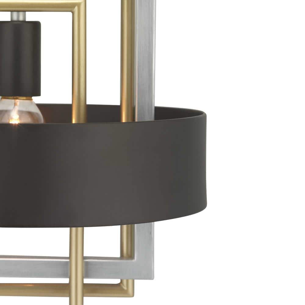 Adagio Mini LED Pendant in Matte Black with Geometric Glass Accents