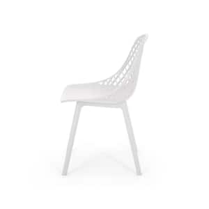 Lily White Plastic Outdoor Dining Chair (2-Pack)