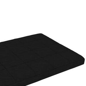 Lexi 6 in. Medium Thermo Bonded High Density Polyester Fill Smooth Top Full Black Quilted Futon Mattress