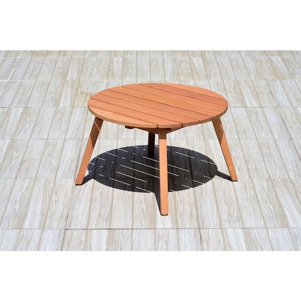 Ia Dunmore Round Teak Finish Outdoor Coffee Table Cheshire Lot The Home Depot Round Teak Finish Outdoor Coffee Table, Small Round Outdoor Coffee Table
