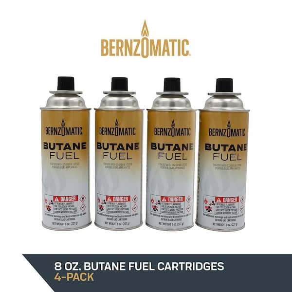 8 oz. Butane Fuel Cartridge (4-Pack) with Universal Tip