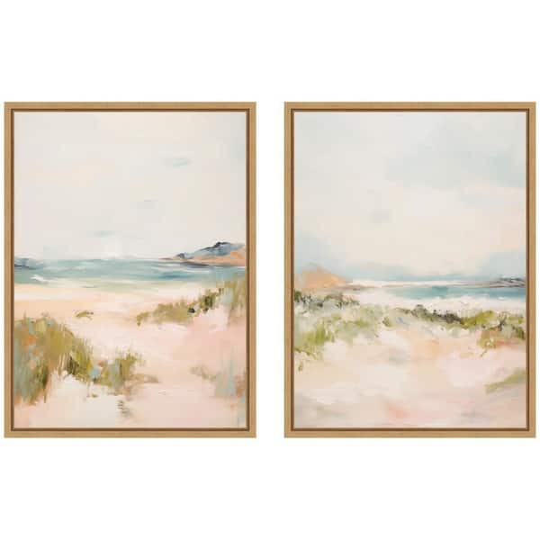 2-Piece Sylvie "Natural Tranquil Landscape 2-Piece" by Amy Lighthall Beach Framed Art Print Set 24 in. x 18 in.