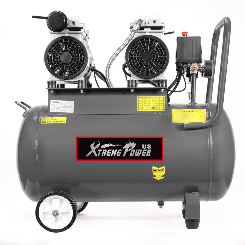 2 HP 13 Gal. Ultra Quiet and Oil-Free Steel Air Compressor with Wheels, Handle and Air Tank Filter Regulator price history on PriceWatchPro