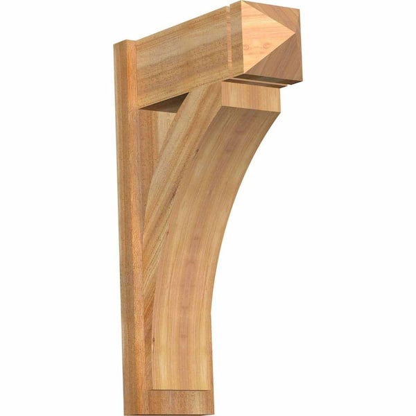 Ekena Millwork 8 in. x 32 in. x 20 in. Thorton Arts and Crafts Rough Sawn Western Red Cedar Outlooker