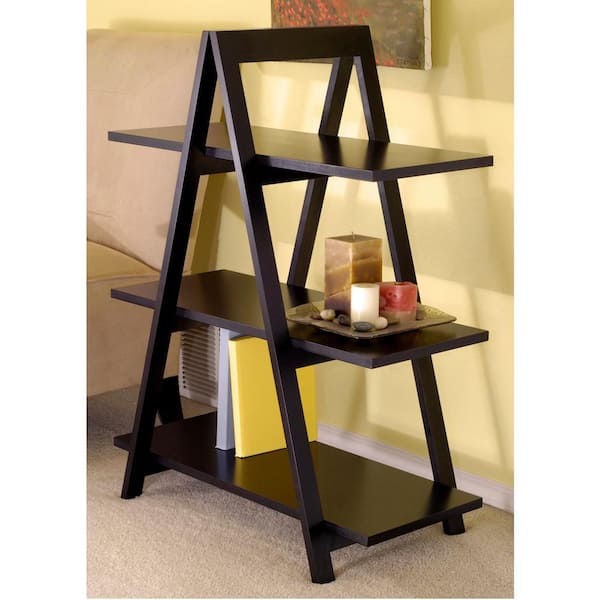 Aaron 3-Tier 38 in. H Black 3-Shelves A-Frame