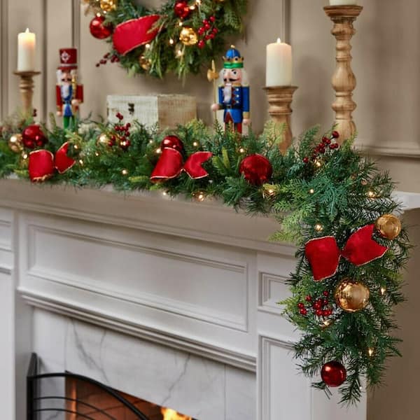 home accents holiday pre lit garland