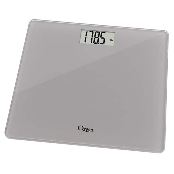Ozeri Precision Digital Bath Scale 400 lbs Edition in Tempered Glass with Step-On Activation Black