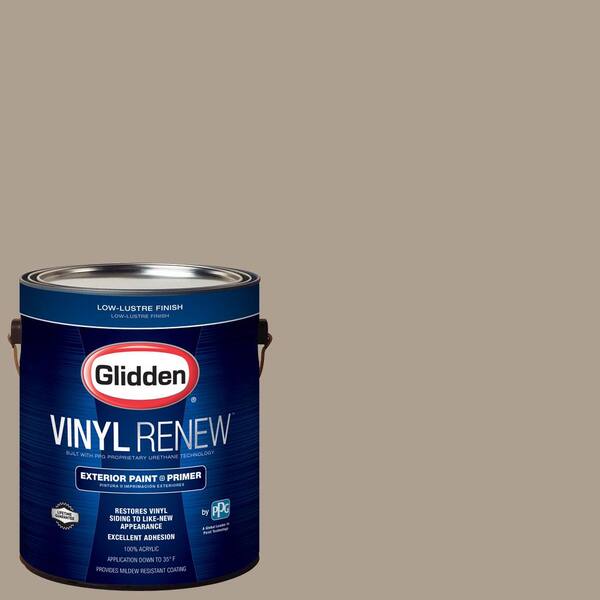 Glidden Vinyl Renew 1 gal. #HDGWN38 Heron Grey Low-Lustre Exterior Paint with Primer