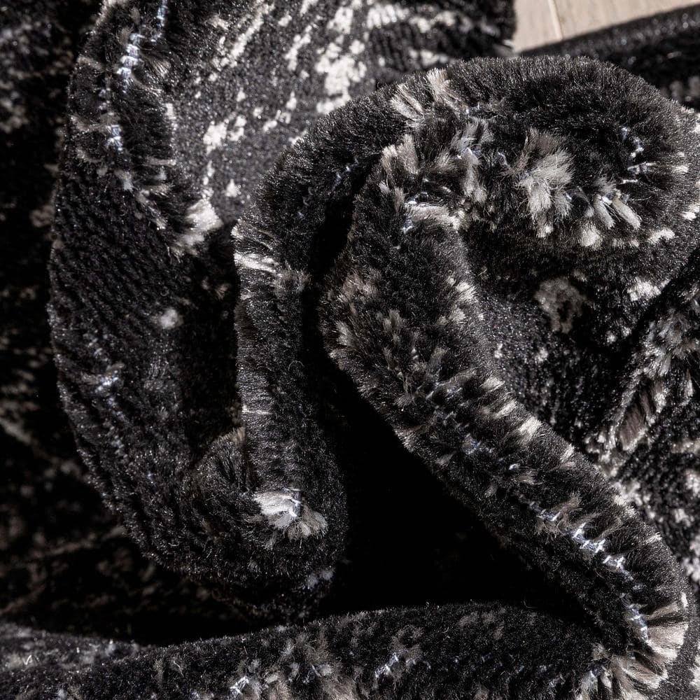 Argos Vintage Black and Gray Synthetic Area Rug