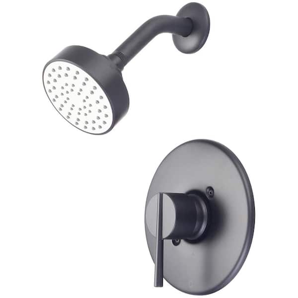 Olympia Faucets i2v 1-Handle Wall Mount Shower Faucet Trim Kit in Matte Black (Valve not Included)