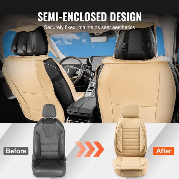 Beige Car Seat Covers Pair, 2 Front Seat Covers, buy Car Seat Protector, Car Accessory, Seat Cover For Car