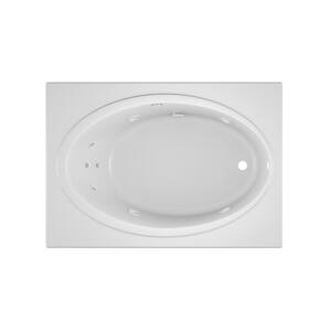 NOVA 60 in. x 42 in. Acrylic Right-Hand Drain Rectangular Drop-In Whirlpool Bathtub with Heater in White