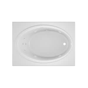 NOVA 60 in. x 42 in. Acrylic Right-Hand Drain Rectangular Drop-in Whirlpool Bathtub in White