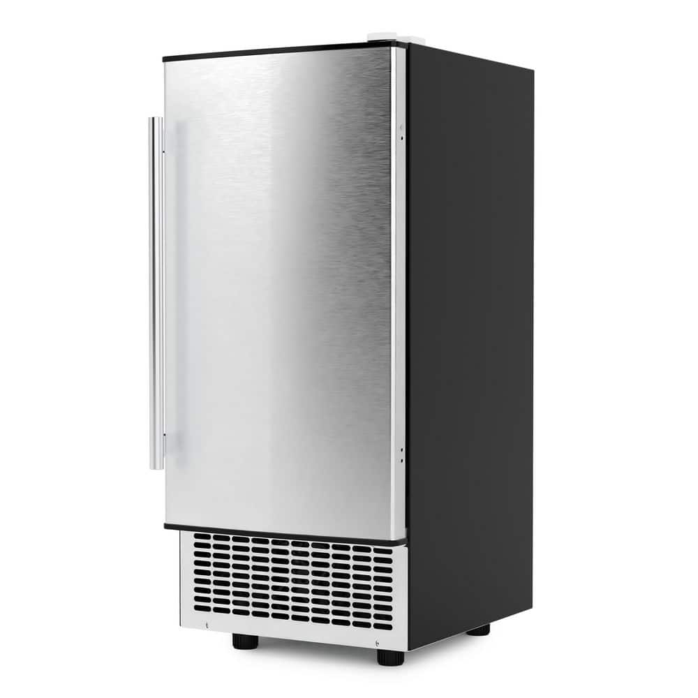 15 in.Freestanding Full Size Cubes Commercial Under Ice Maker Machine, Stainless Steel,80lb./24H Whit Automatic Cleaning
